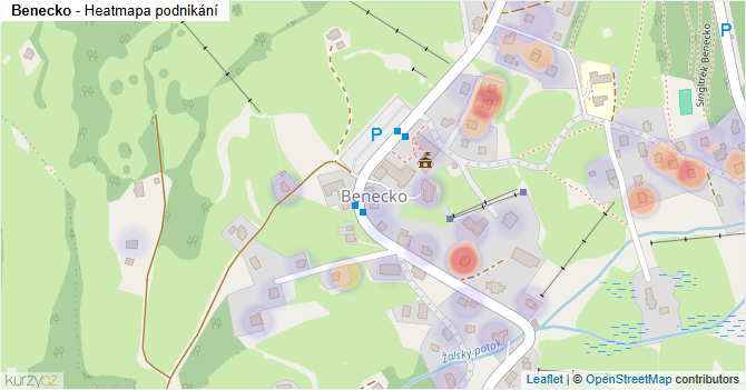 Benecko - mapa podnikání