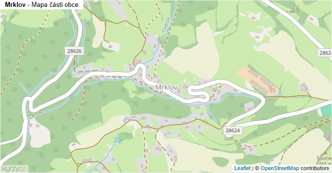 Mrklov - mapa části obce