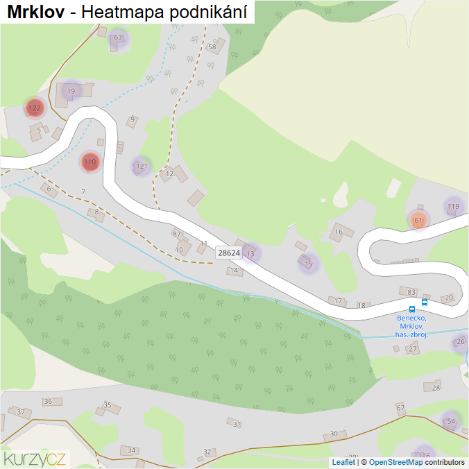 Mapa Mrklov - Firmy v části obce.
