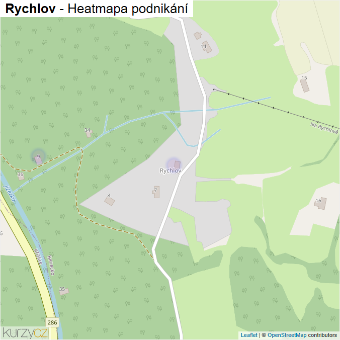 Mapa Rychlov - Firmy v části obce.