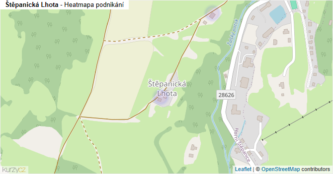 Štěpanická Lhota - mapa podnikání
