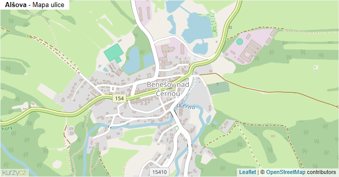 Alšova - mapa ulice