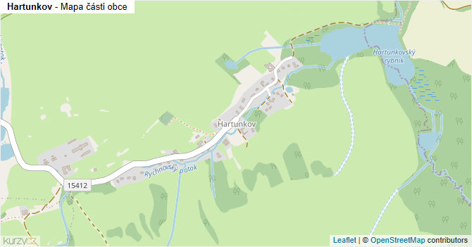 Hartunkov - mapa části obce