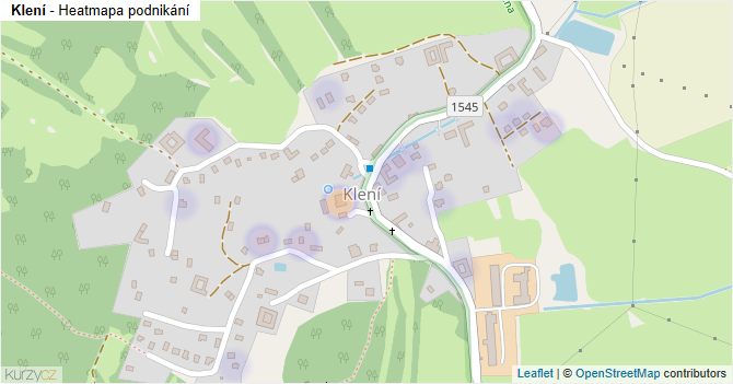 Klení - mapa podnikání