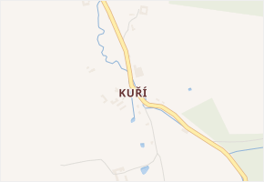 Kuří v obci Benešov nad Černou - mapa části obce