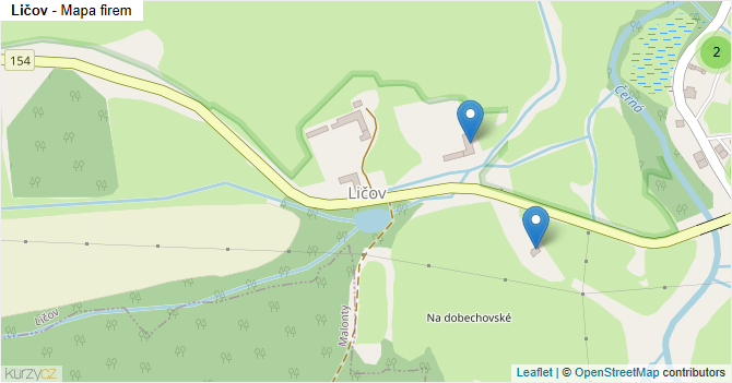 Ličov - mapa firem