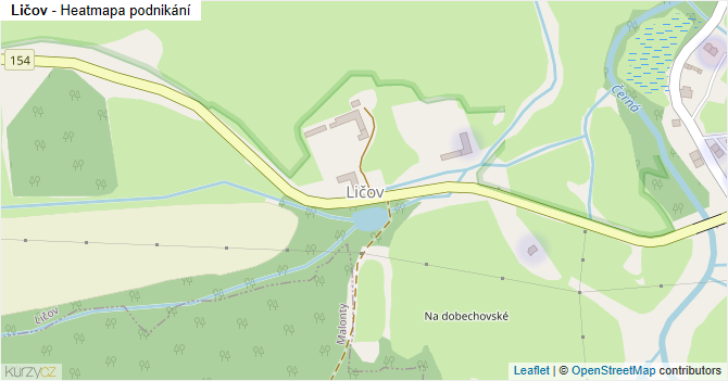 Ličov - mapa podnikání