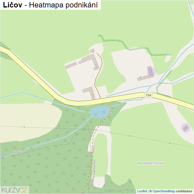Mapa Ličov - Firmy v části obce.