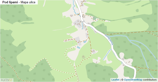 Pod lipami - mapa ulice