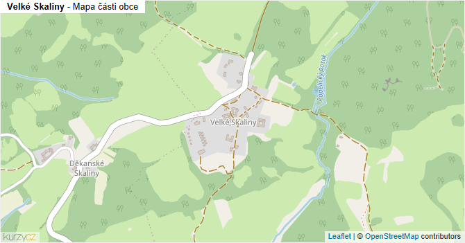 Velké Skaliny - mapa části obce