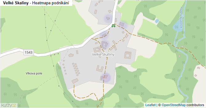 Velké Skaliny - mapa podnikání