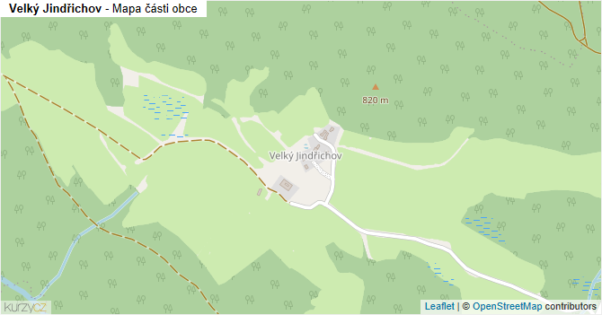 Velký Jindřichov - mapa části obce