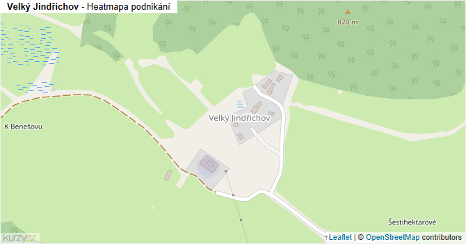 Velký Jindřichov - mapa podnikání