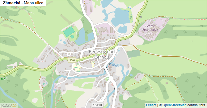 Zámecká - mapa ulice