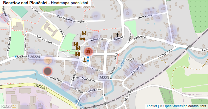 Benešov nad Ploučnicí - mapa podnikání