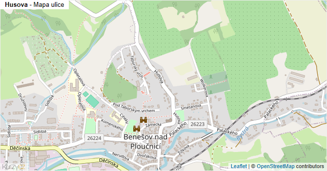 Husova - mapa ulice