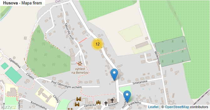 Husova - mapa firem