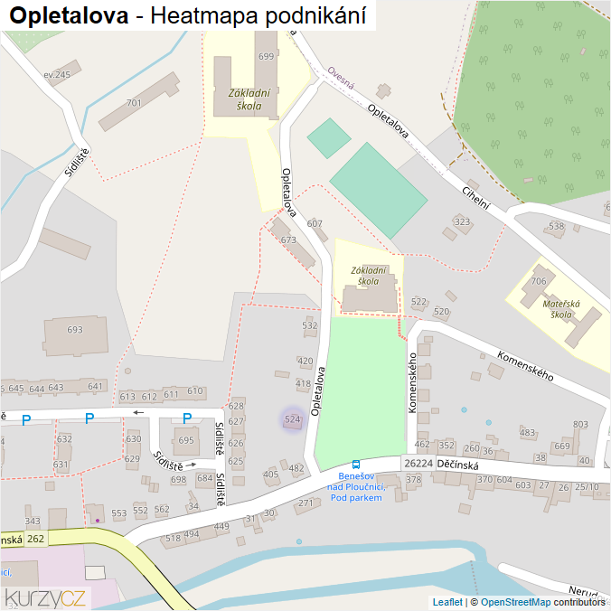 Mapa Opletalova - Firmy v ulici.