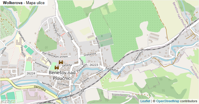 Wolkerova - mapa ulice