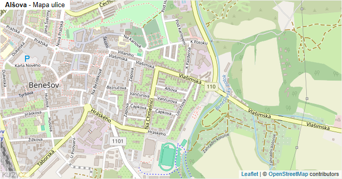 Alšova - mapa ulice