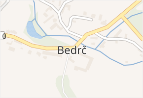 Bedrč v obci Benešov - mapa části obce