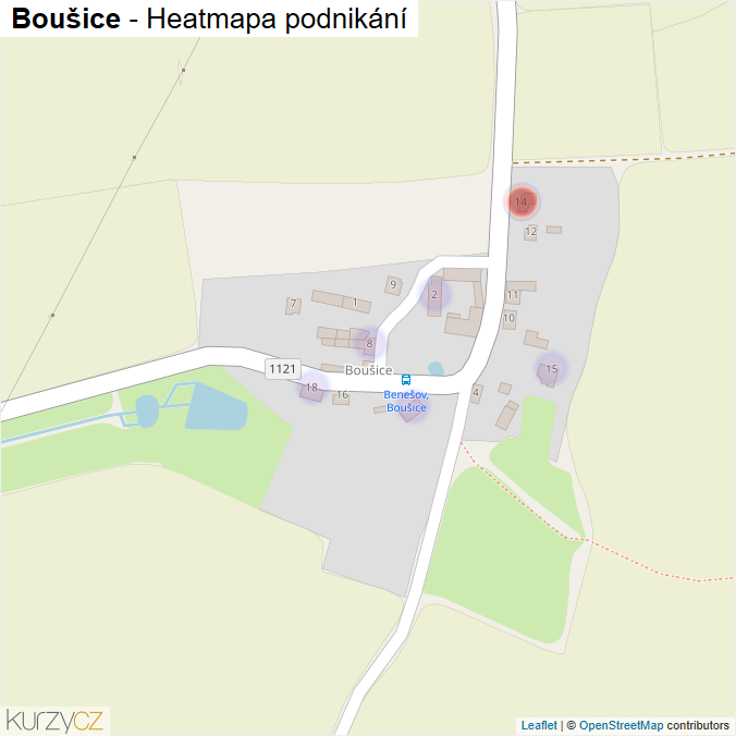 Mapa Boušice - Firmy v části obce.