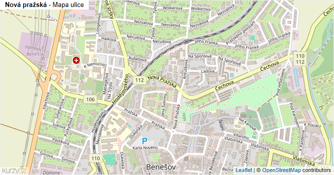 Nová pražská - mapa ulice
