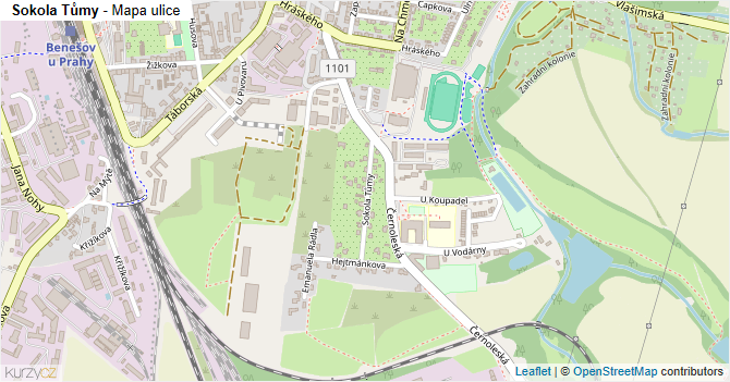 Sokola Tůmy - mapa ulice