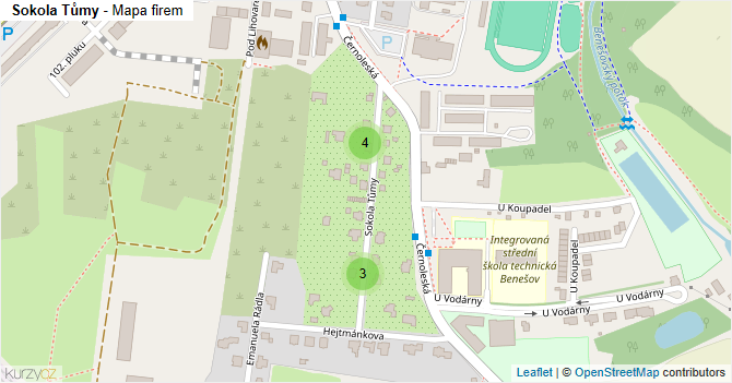 Sokola Tůmy - mapa firem