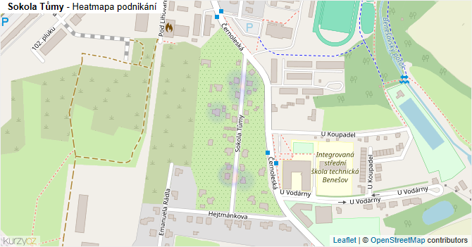 Sokola Tůmy - mapa podnikání