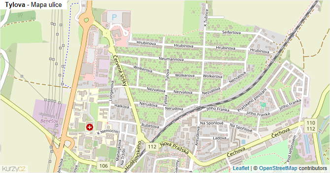 Tylova - mapa ulice
