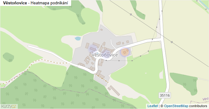 Věstoňovice - mapa podnikání