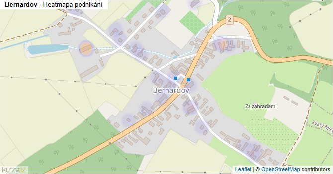Bernardov - mapa podnikání