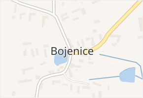 Bojenice v obci Bernartice - mapa části obce