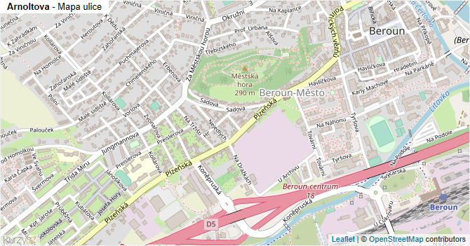 Arnoltova - mapa ulice