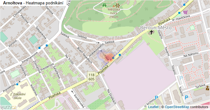 Arnoltova - mapa podnikání