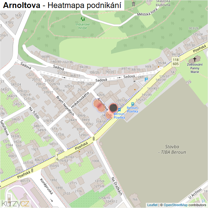 Mapa Arnoltova - Firmy v ulici.