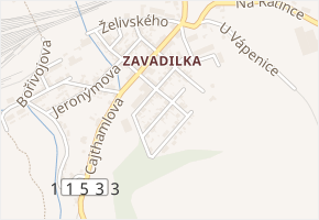 Barrandova v obci Beroun - mapa ulice