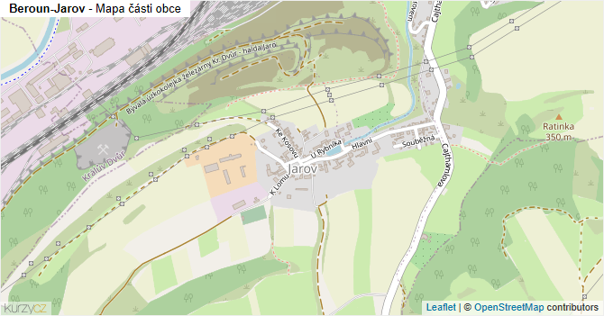 Beroun-Jarov - mapa části obce