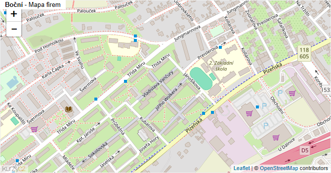 Boční - mapa firem