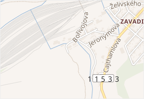 Bořivojova v obci Beroun - mapa ulice