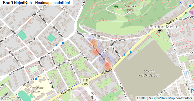 Bratří Nejedlých - mapa podnikání