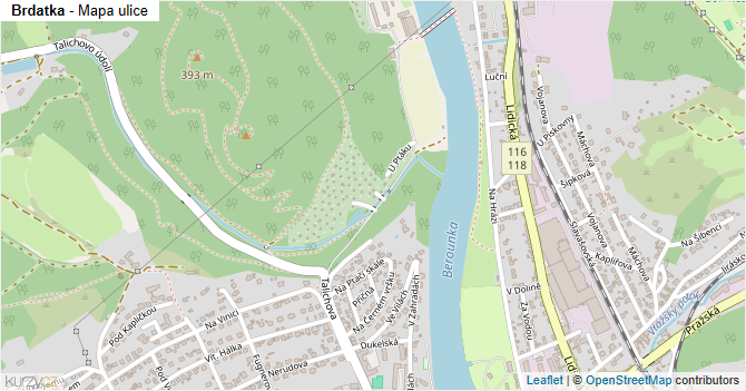 Brdatka - mapa ulice