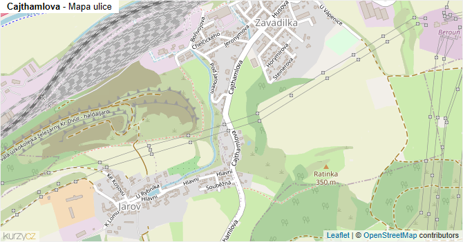 Cajthamlova - mapa ulice