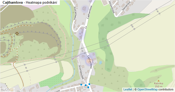 Cajthamlova - mapa podnikání