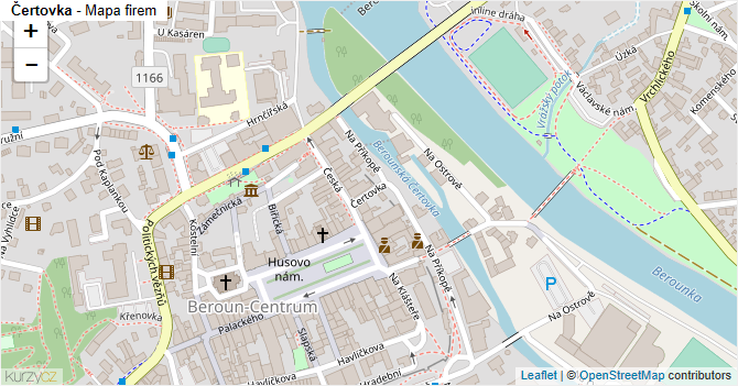 Čertovka - mapa firem