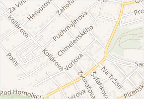 Chmelenského v obci Beroun - mapa ulice