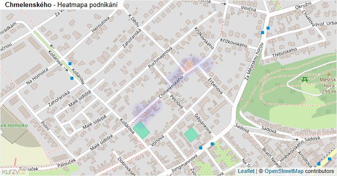 Chmelenského - mapa podnikání