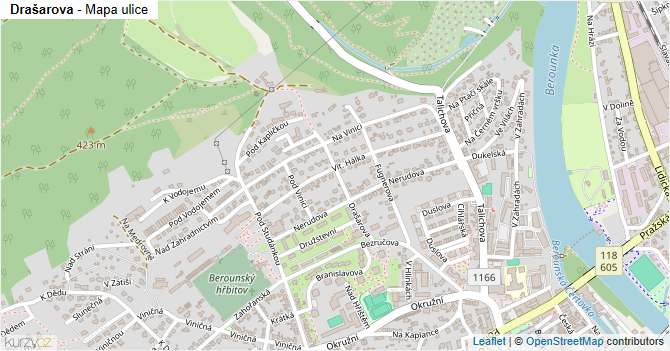 Drašarova - mapa ulice