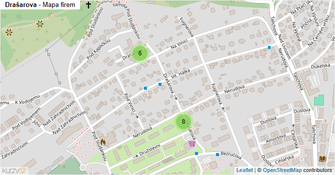 Drašarova - mapa firem